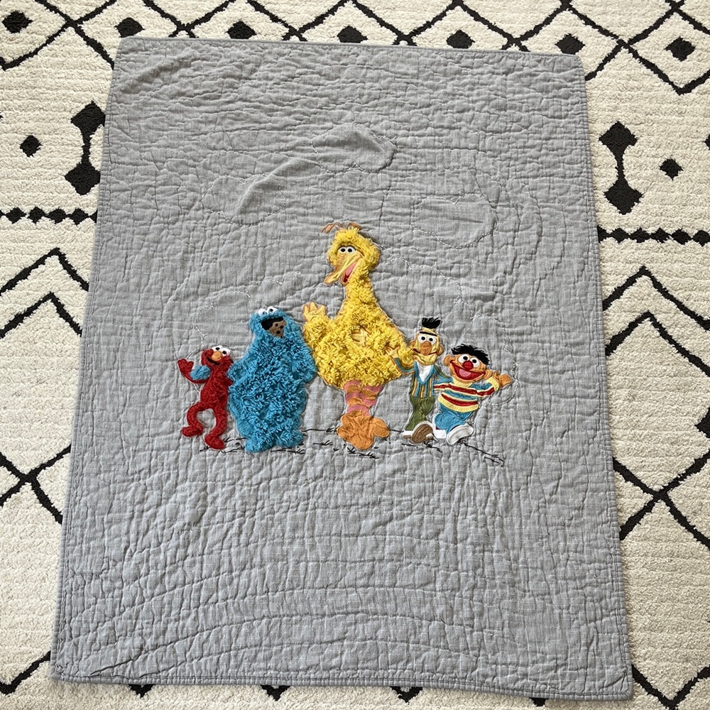 Pottery Barn Kids Sesame Street crib toddler quilt